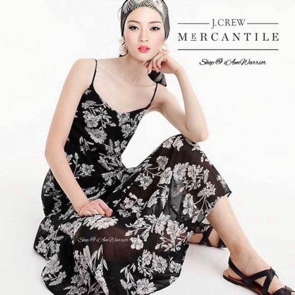 J. Crew Dresses & Skirts - J. Crew NWT black & white floral maxi dress